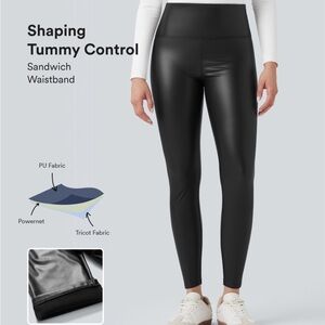 HALARA Black High Waisted Tummy Control 7/8 Skinny Leggings with Pockets